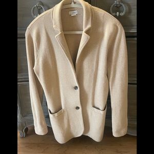 J.crew j crew sweater blazer camel / tan sz small sell out favorite!